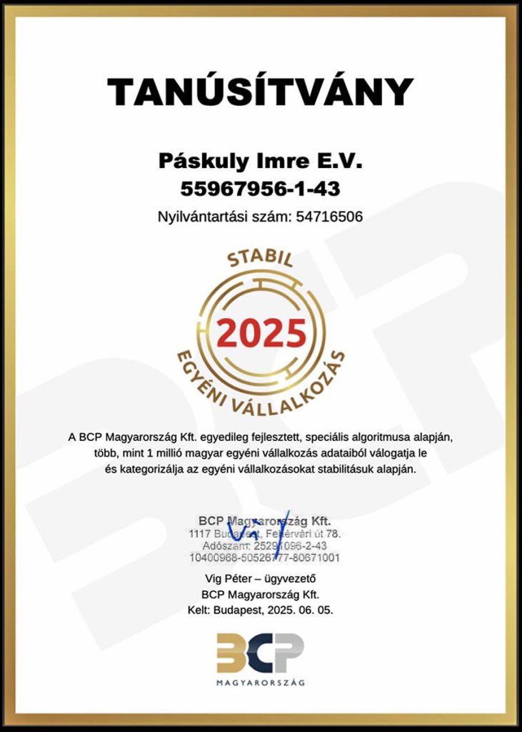 Kiváló Egyéni Vállakozás