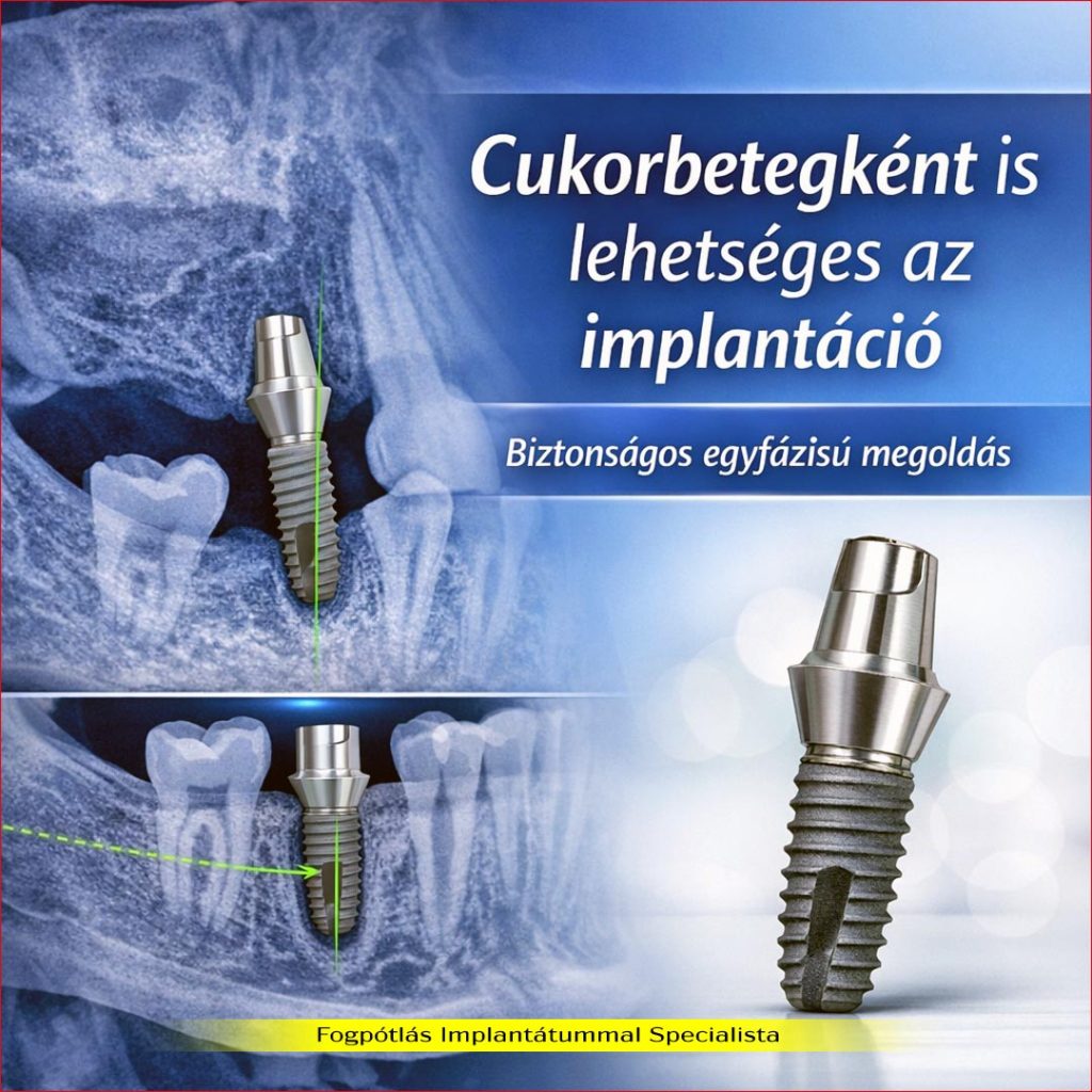 Implantáció cukorbeteg páciens részére