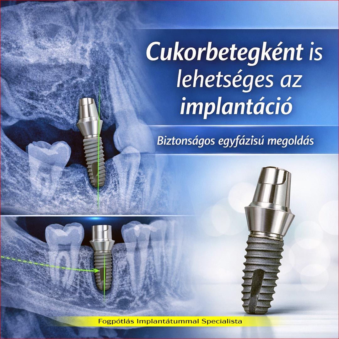 Implantáció cukorbeteg páciens részére