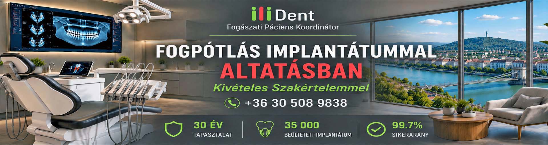 iliDent Fogászati Páciens Koordinátor - Fogpótlás implantátummal.