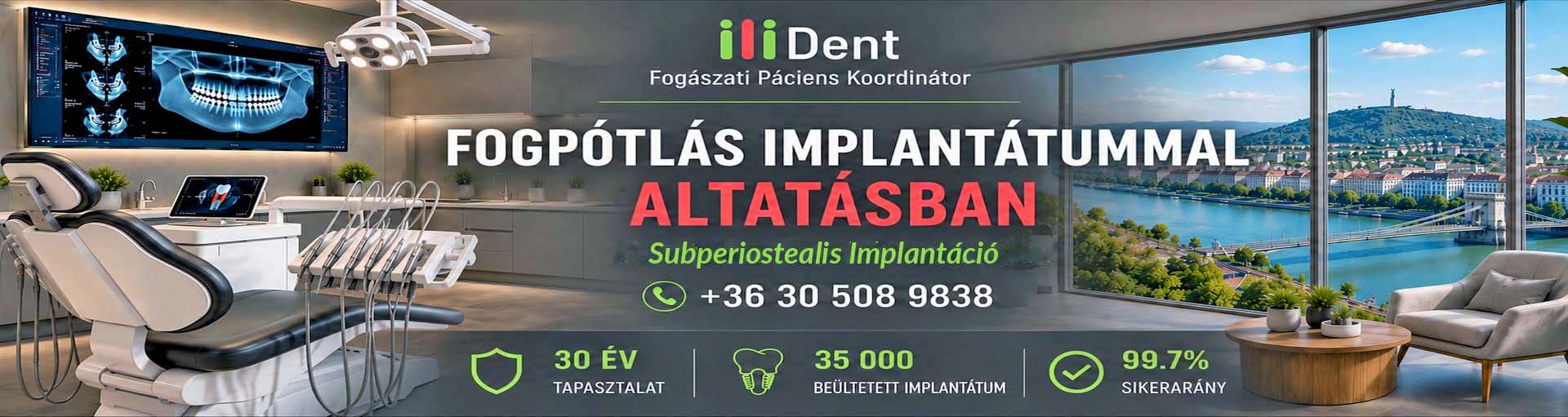 iliDent Fogászati Páciens Koordinátor - Fogpótlás implantátummal altatásban